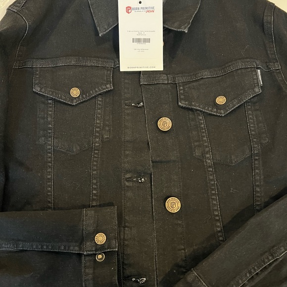 Brand New with tags Born Primitive black jean jacket. - Picture 4 of 5